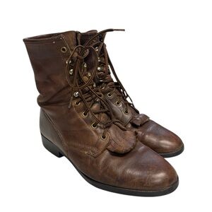 Laredo Men’s Kiltie Brown Lace Up Boots Size 8D
Or Women’s Sz.9